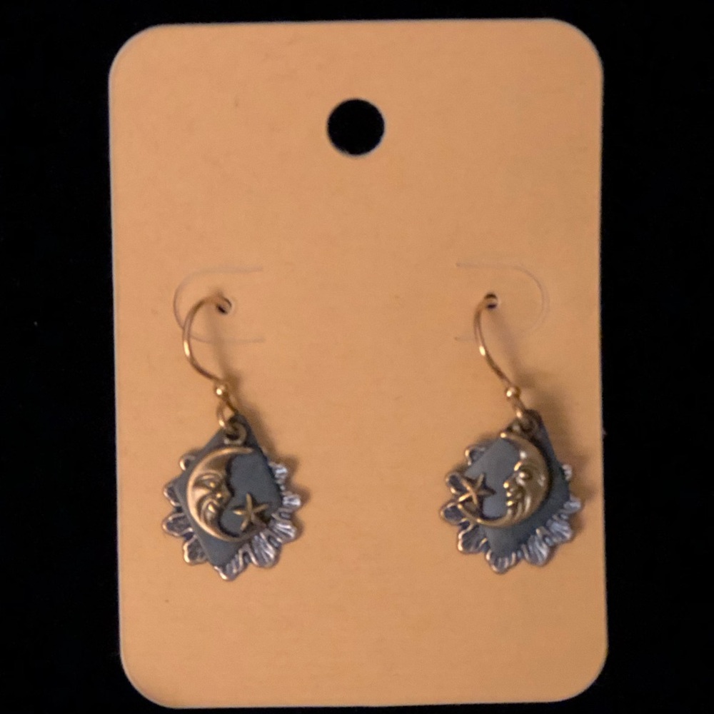 Moon dangle earrings
